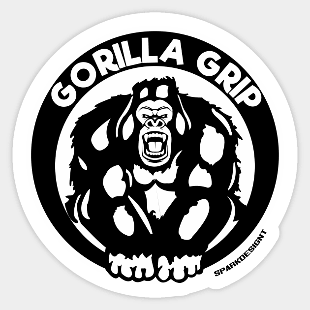 Gorilla  Grip Sticker by SparkArt14